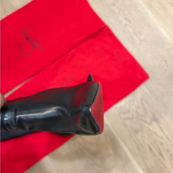 Christian Louboutin Sleek Black Over-the-Knee Boots - Picture 7 of 13